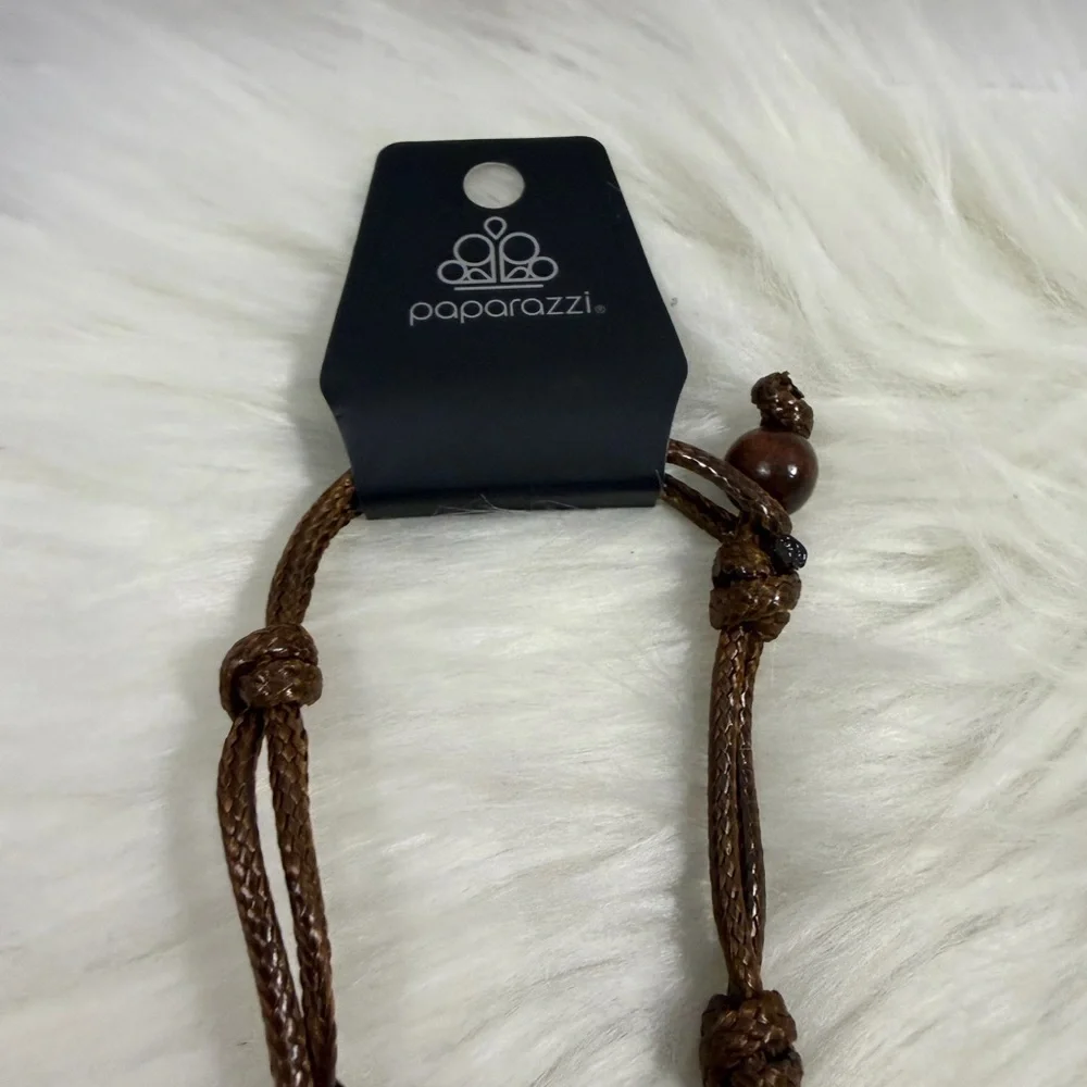 🩷5/$10🩷 paparazzi Brown Knotted Cord Hair Accessory